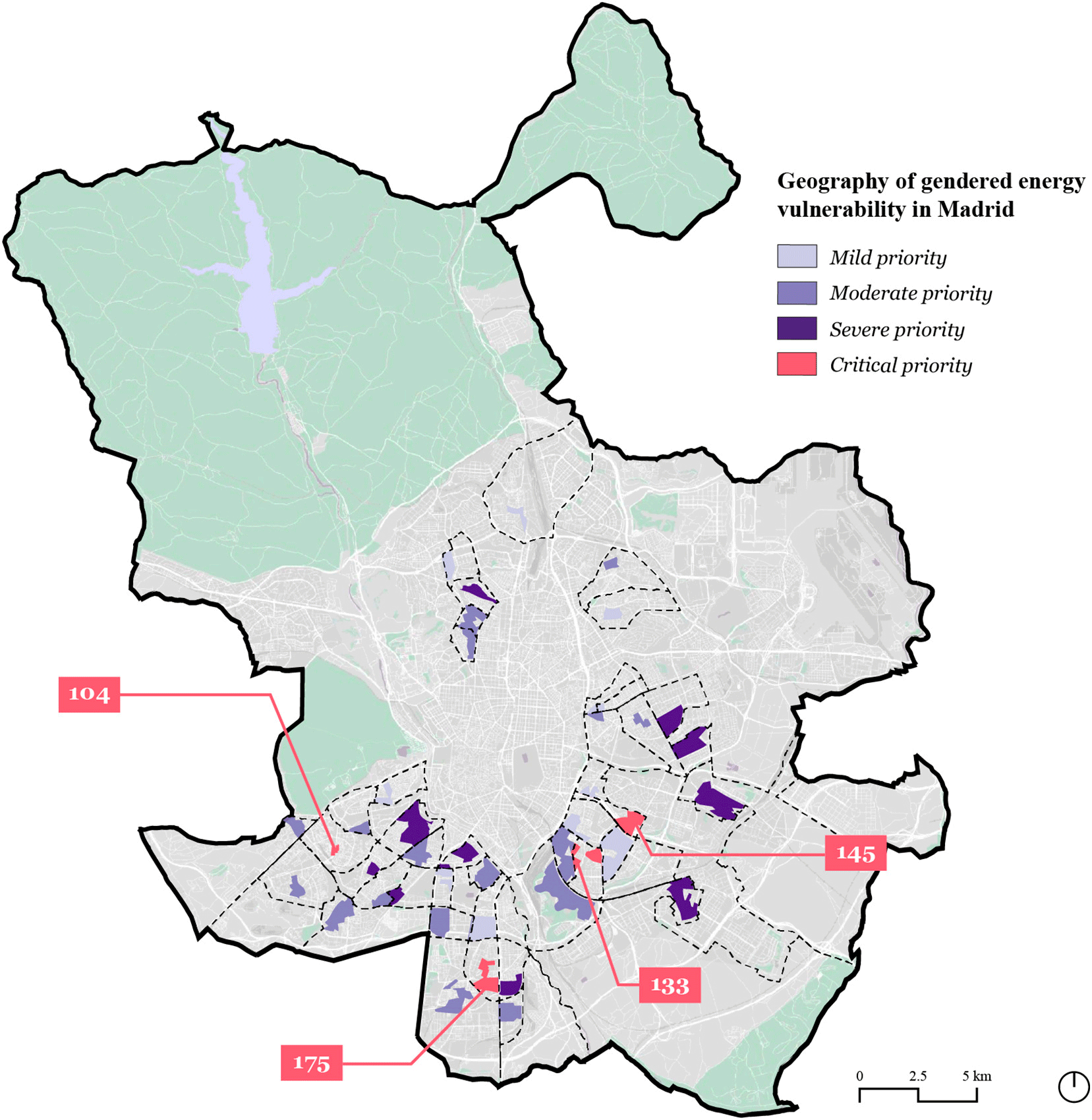 Mapa de vulnerabilidad energética de Madrid